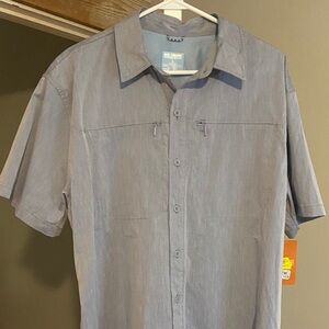 Reel Legends Steel Gray Button Down Shirt